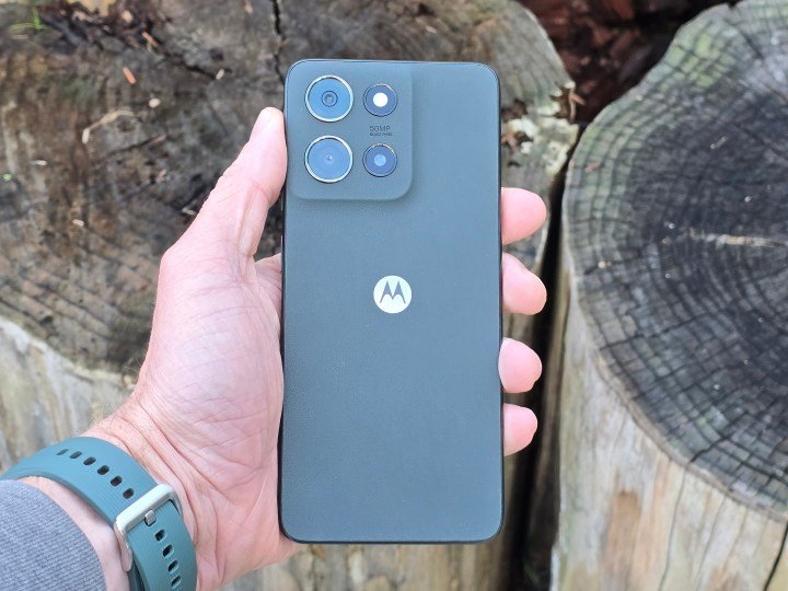 Moto G 2025 full rear design in hand