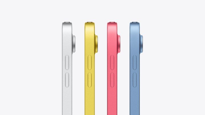 iPad (2025) from the side.