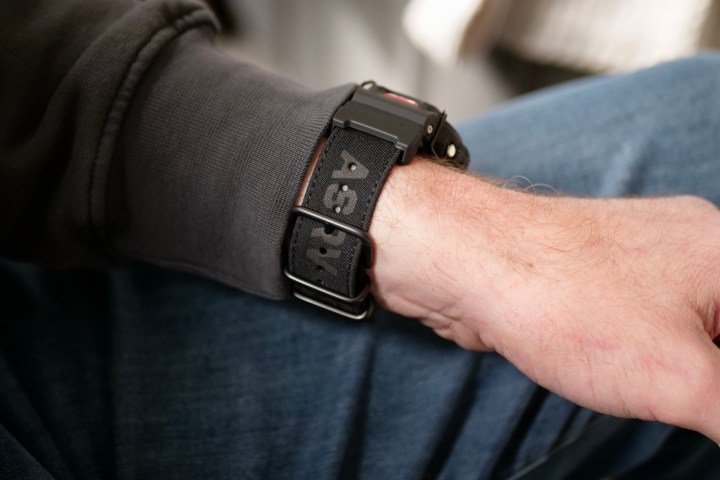 A person wearing the G-Shock x ASRV DW-6900.