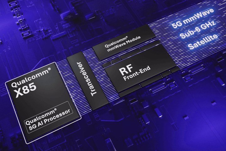 A press image showing the Qualcomm X85 modem.
