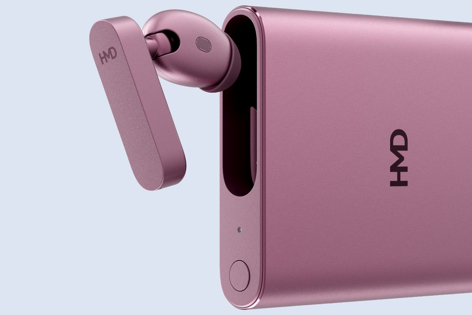 HMD Amped Buds In pink variant.