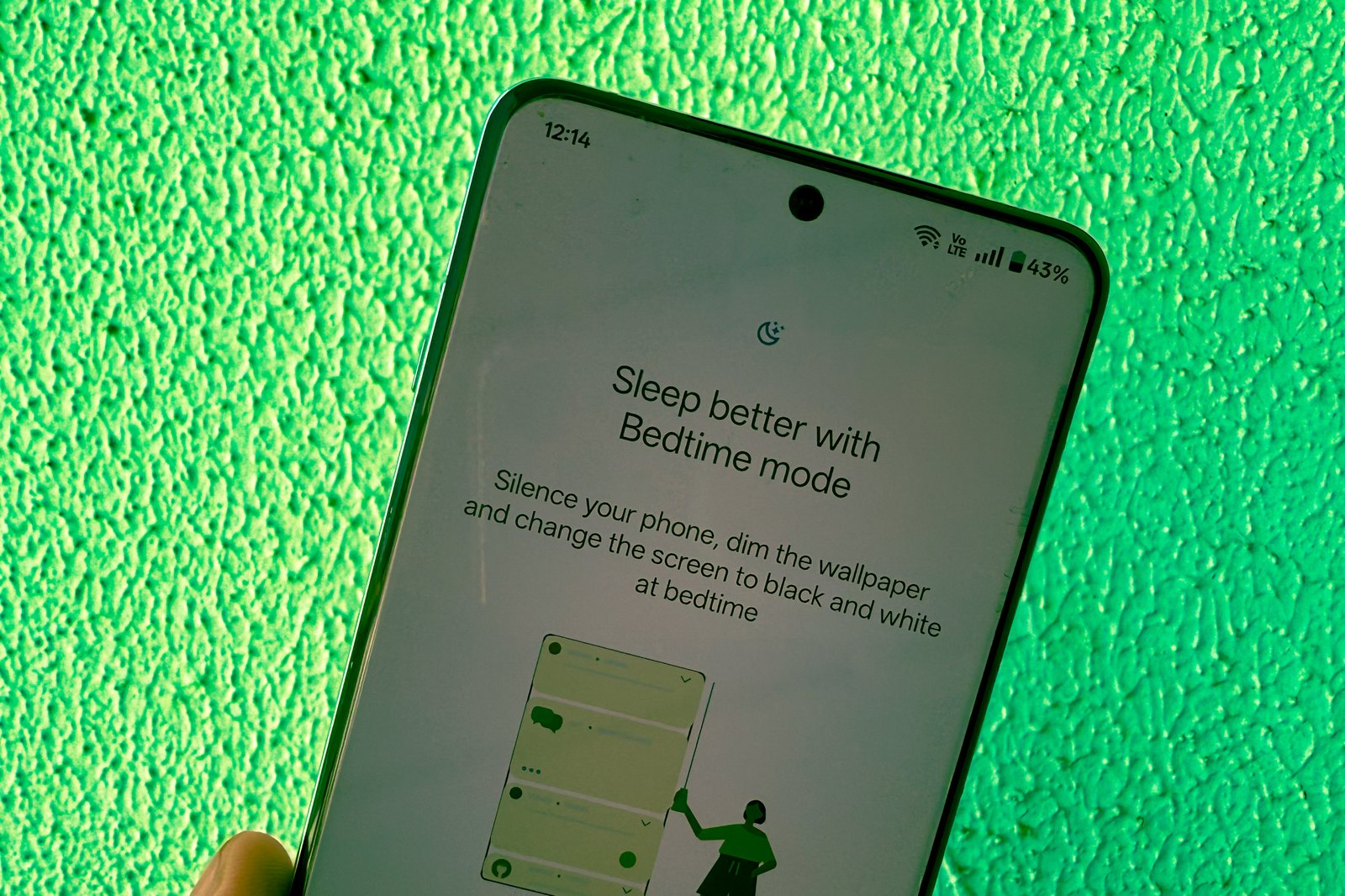 Bedtime mode on Android phone.