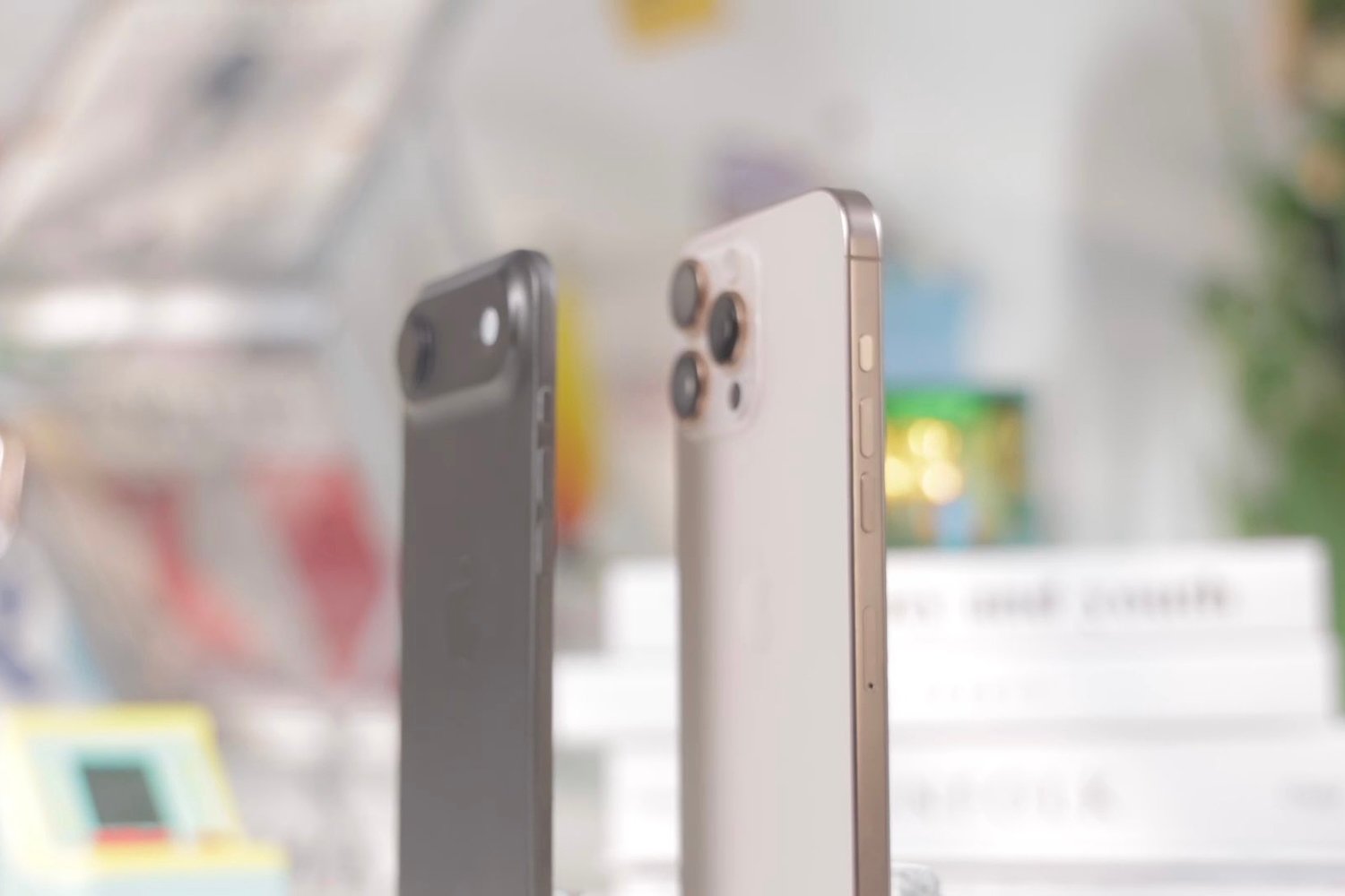 A mockup of the Apple iPhone 17 Air next to the iPhone 16 Pro Max.