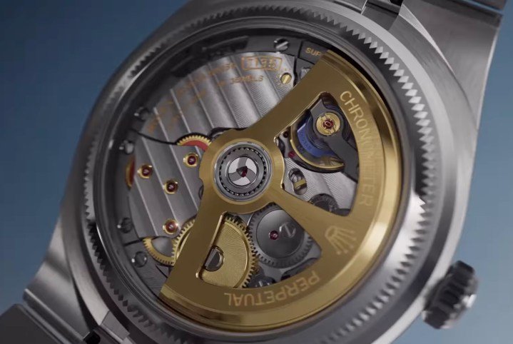 The movement inside the Rolex Land Dweller.