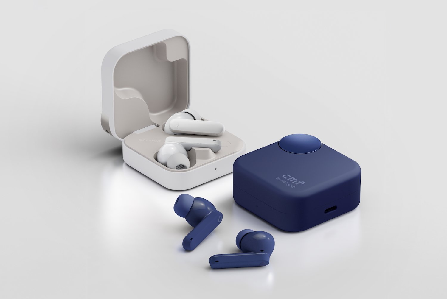 The CMF Buds 2 Plus in different colors.