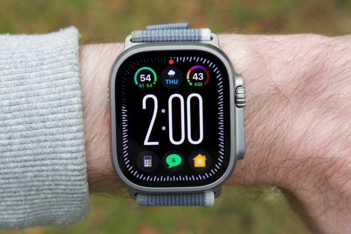 The Apple Watch Ultra 2 on someone's wrist.