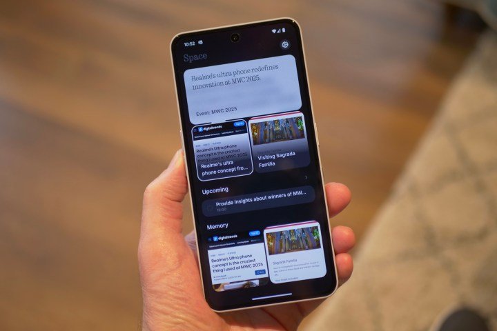 The Nothing Phone 3a Pro's Essential Space app.