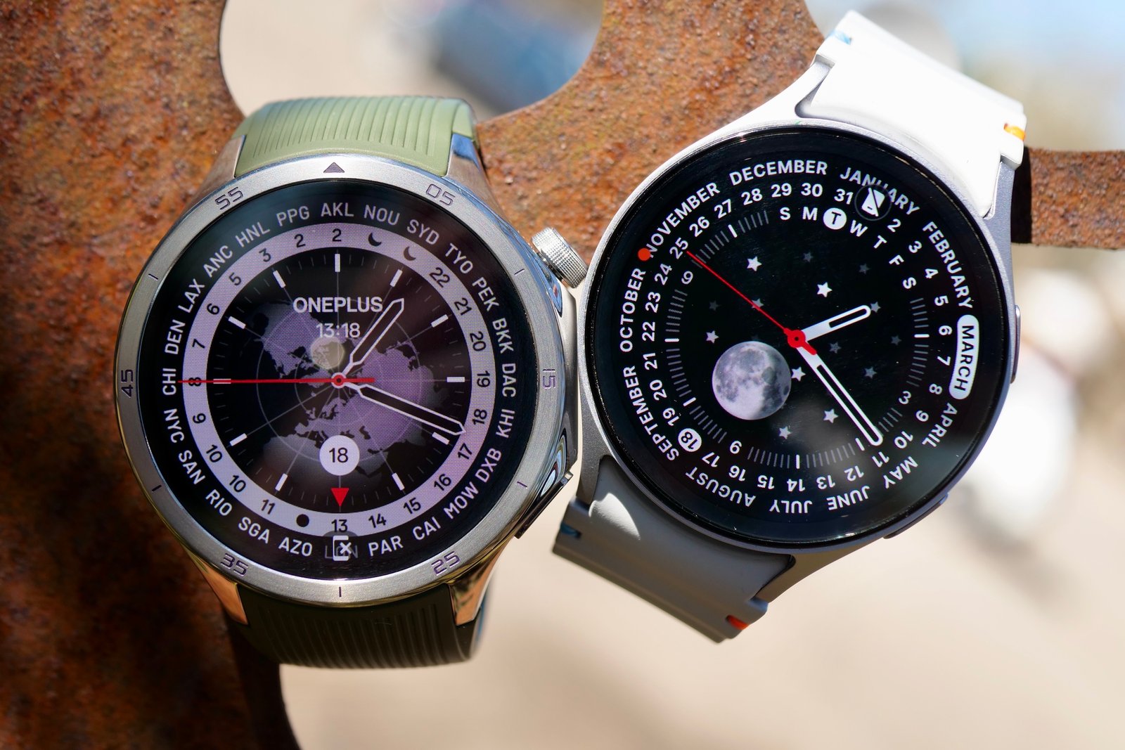 The OnePlus Watch 3 and the Samsung Galaxy Watch 7.