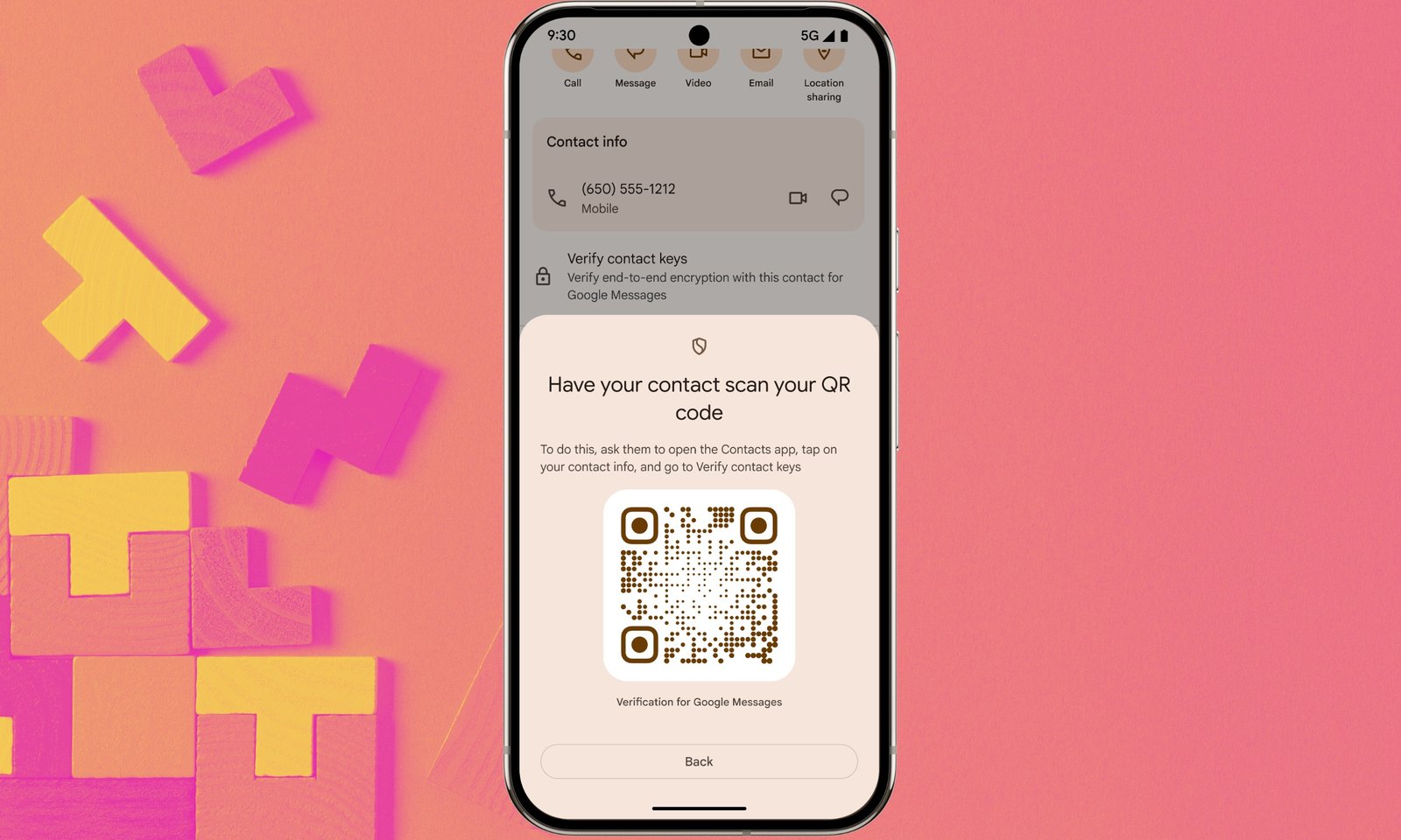 Key Verifier feature for contacts in Android.