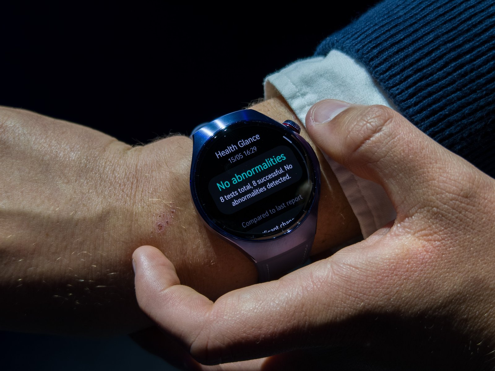 60-second health check results on the Huawei Watch 5