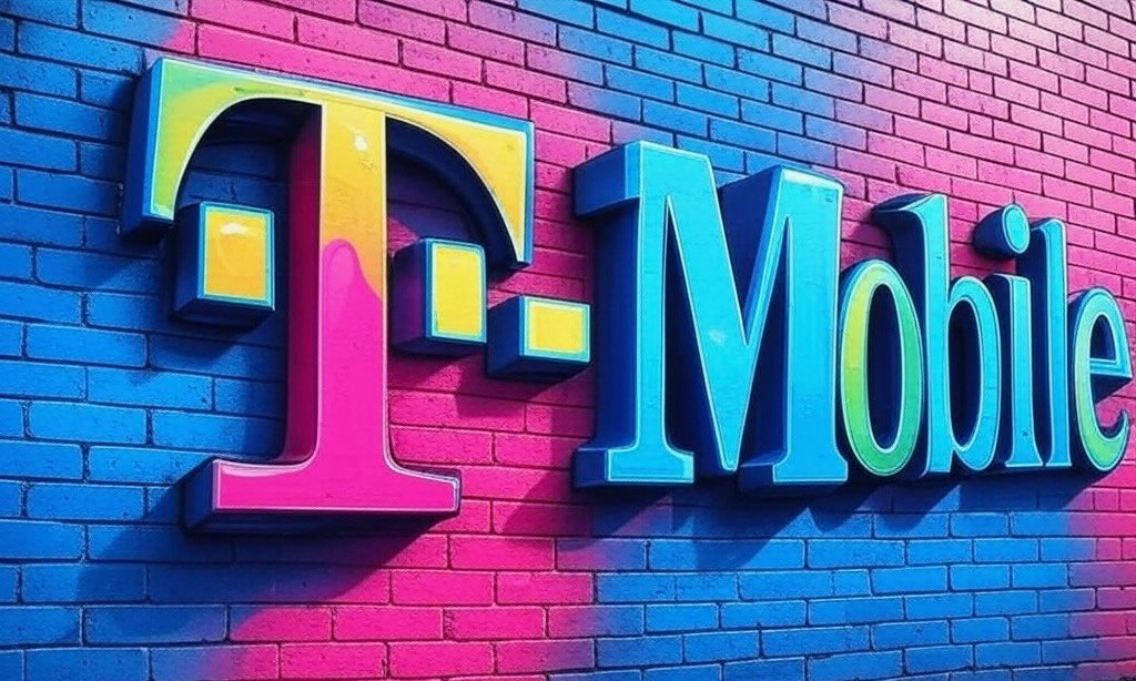 T-Mobile logo in graffiti.