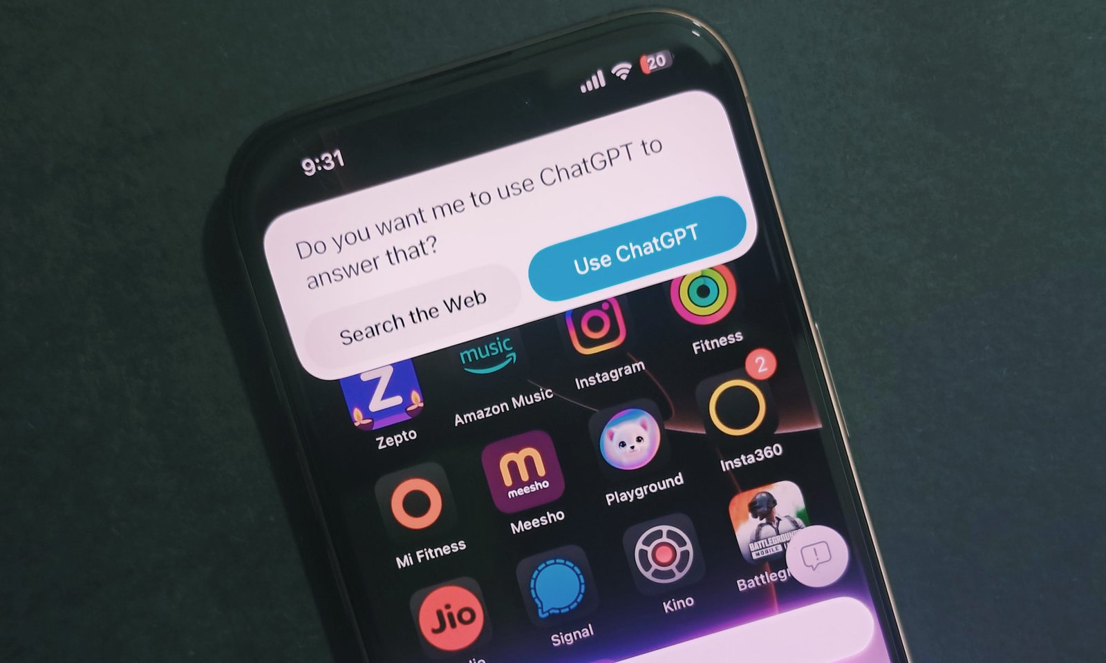 ChatGPT and Siri integration on iPhone.
