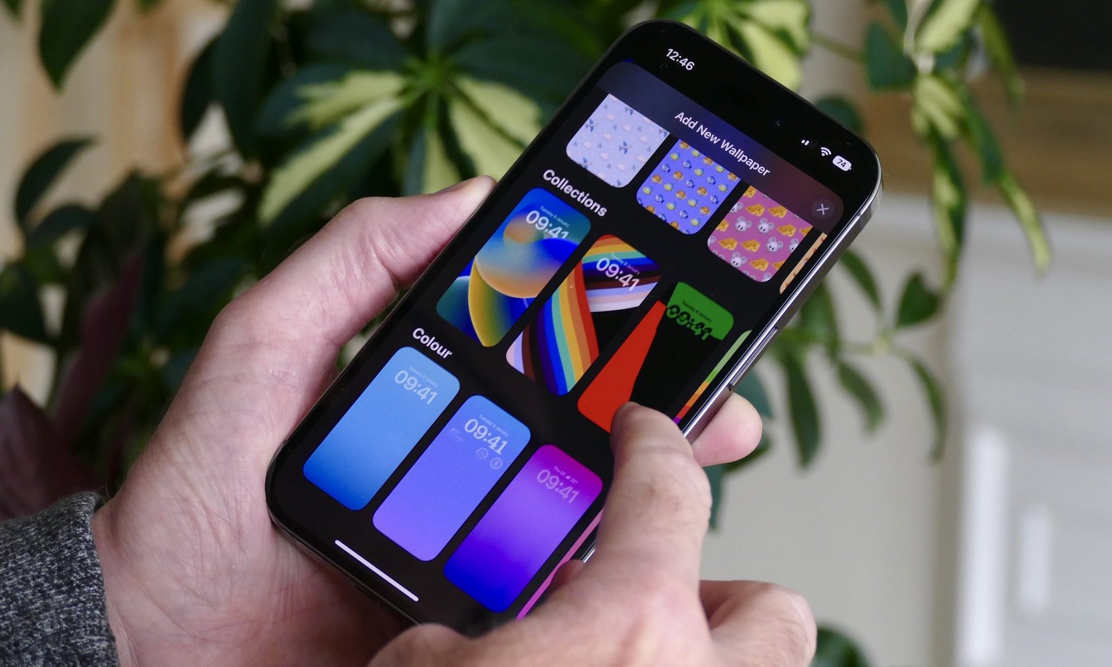 Wallpaper settings on the iPhone 14 Pro.