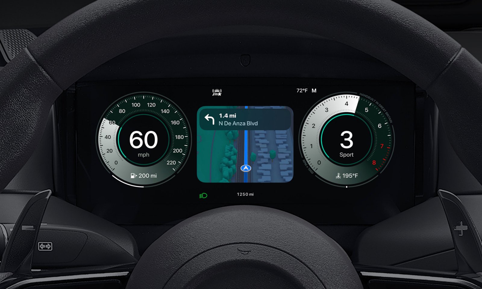 A screengrab of the new CarPlay Ultra interface.