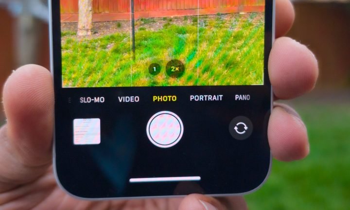 iPhone's default camera app.