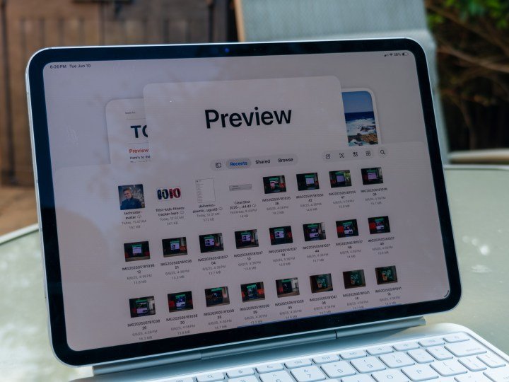 The new Preview app on iPadOS 26 developer beta 1 running on an iPad Pro M4 11-inch