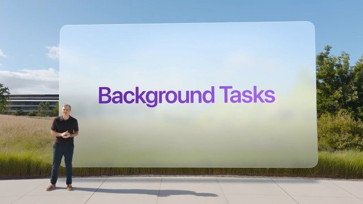 Background tasks mention during WWDC 2025 keynote related to iPadOS