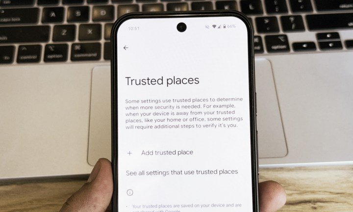 Trusted Places in Android 16.