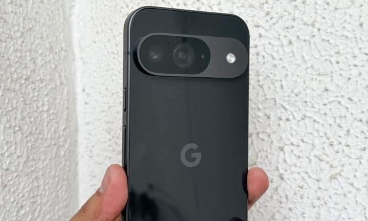 Rear camera bump of the Google Pixel 9.