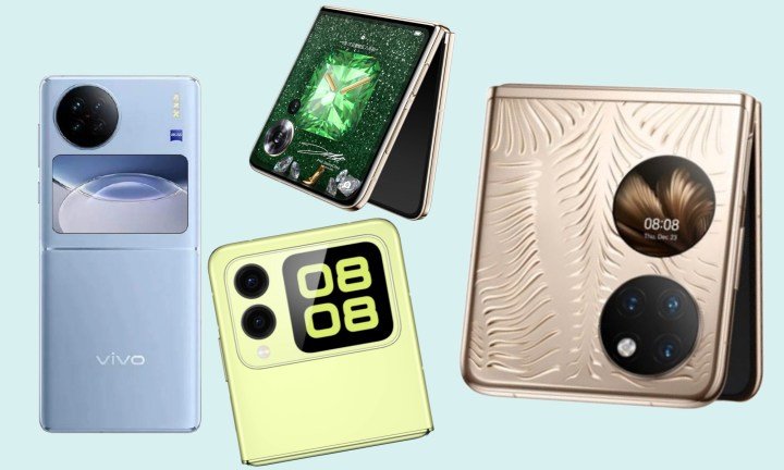 Foldable phones from multiple Chinese brands.