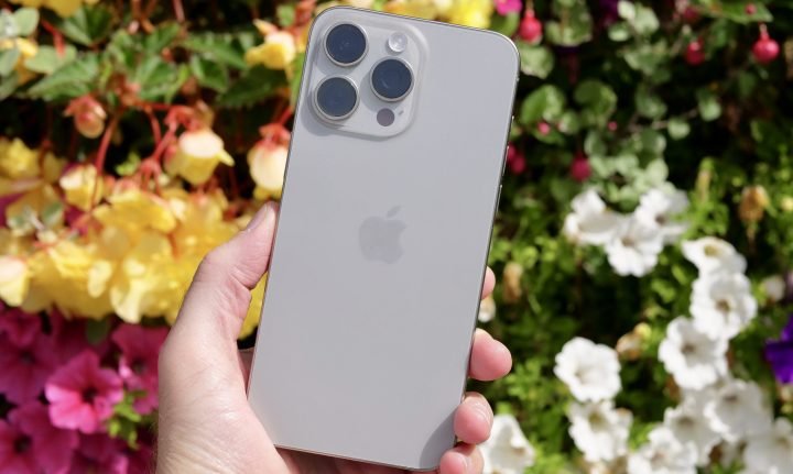 A person holding the Apple iPhone 15 Pro Max.