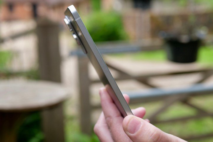 A person holding the Samsung Galaxy S25 Edge.