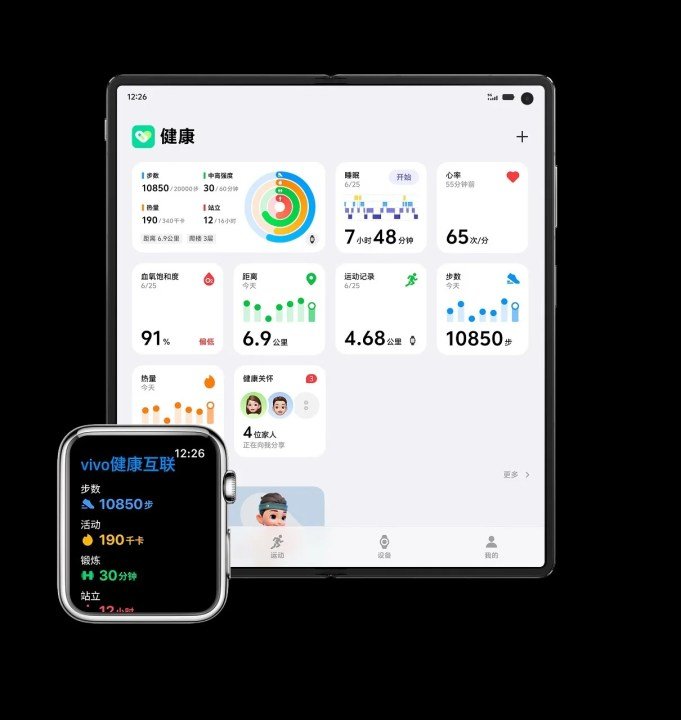 Apple Watch syncing on the Vivo X Fold 5