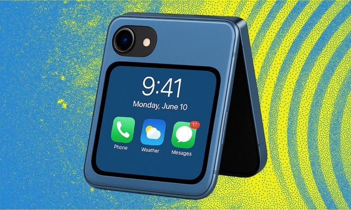 Concept render of an iPhone with external display.