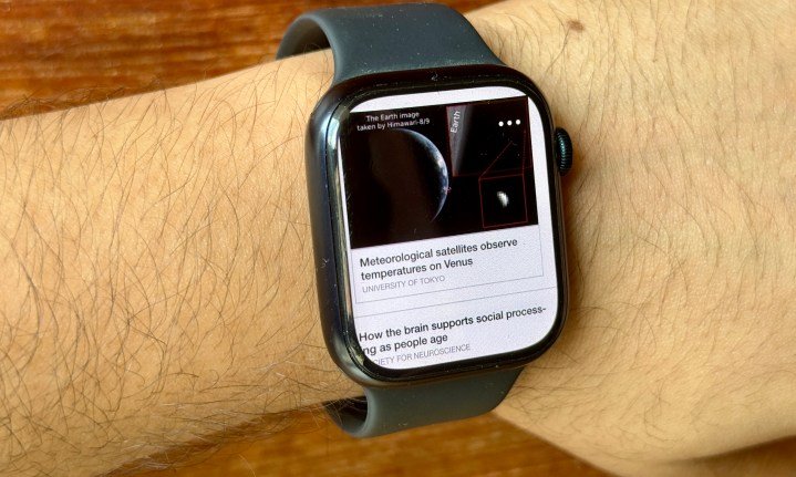 Exploring the web via Ant Browser on an Apple Watch.