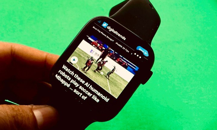 Browsing the web using Ant Browser on an Apple Watch.