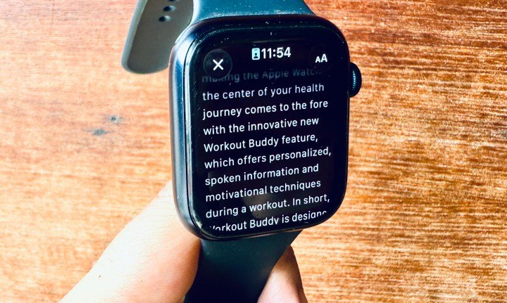 Navigating the web using Ant Browser on my Apple Watch.