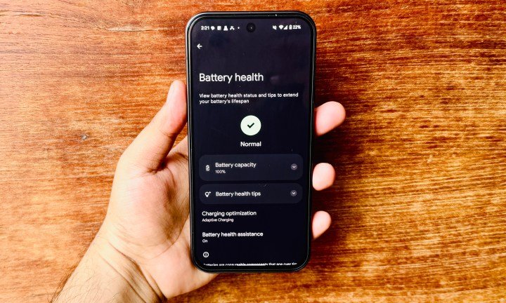 Battery health in Android 16.