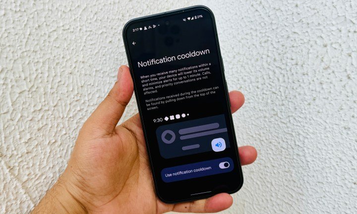 Notification Cooldown in Android 16.