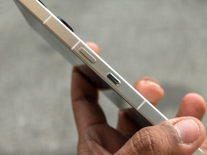 The Essential key on the Nothing Phone 3 in white