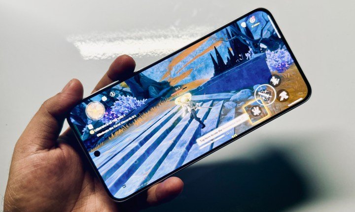 Playing games on the the OnePlus Nord 5.