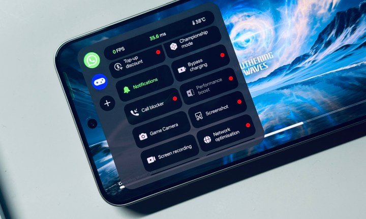 In-game settings on the OnePlus Nord 5.