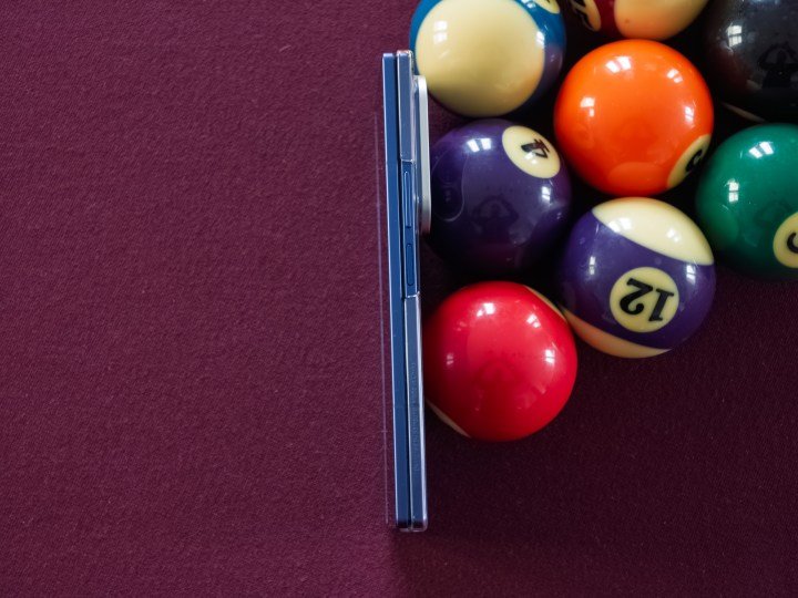 ultra-Thin profile on the Galaxy Z Fold 7 when closed with a clear case on