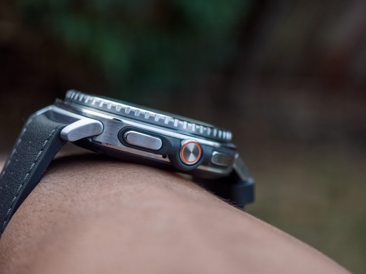 Side buttons on the Galaxy Watch 8 Classic in Black on a wrist