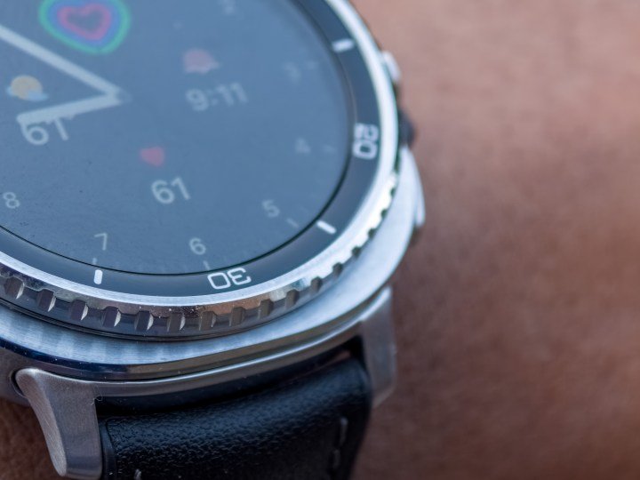 Rotating bezel on a Galaxy Watch 8 Classic in Black on a wrist
