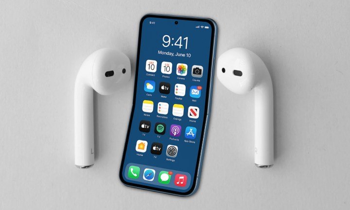 Concept render of a foldable iPhone.