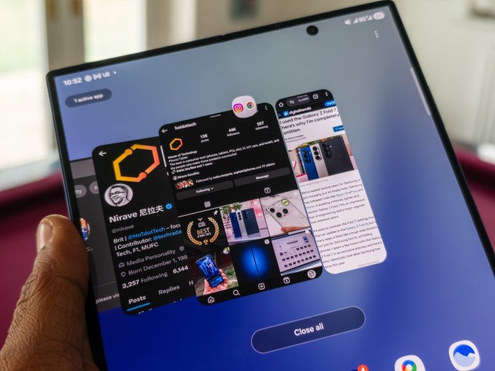 Multitasking on the Galaxy Z Fold 7