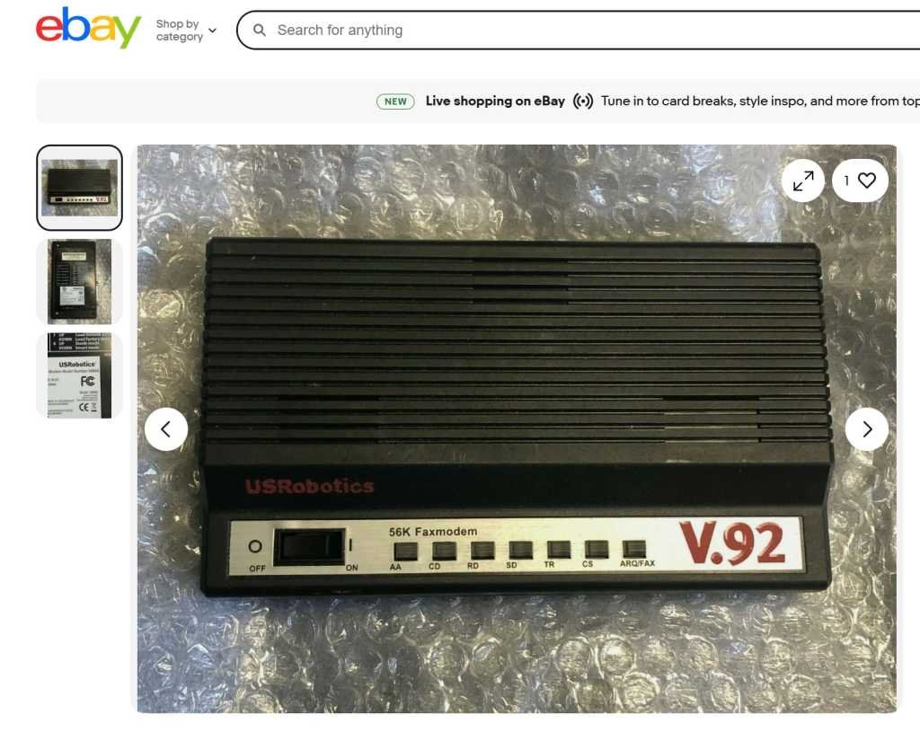 US Robotics 56K dialup modem