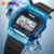 SKMEI 2056 Shockproof Back Light Display Stopwatch Digital Watches Women reloj mujer Transparent TPU Strap Ladies Wristwatch